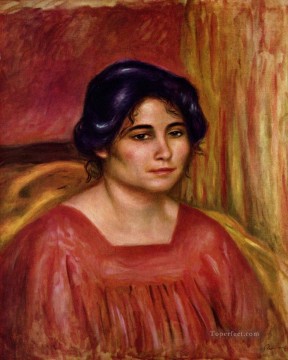  roja Obras - Gabrielle con una blusa roja Pierre Auguste Renoir